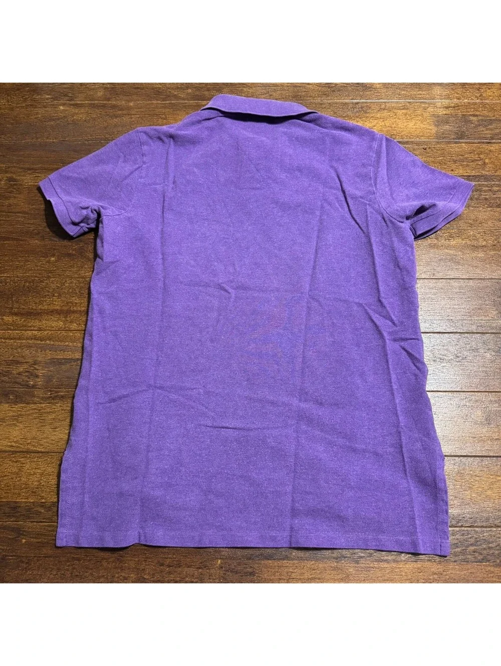 Ralph Lauren Custom Fit Polo shirt Purple Yellow Pony Size M (L)  Cotton Preppy